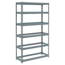Boltless Extra Heavy Duty Shelving 48"W x 24"D x 96"H 6 Shelves No Deck