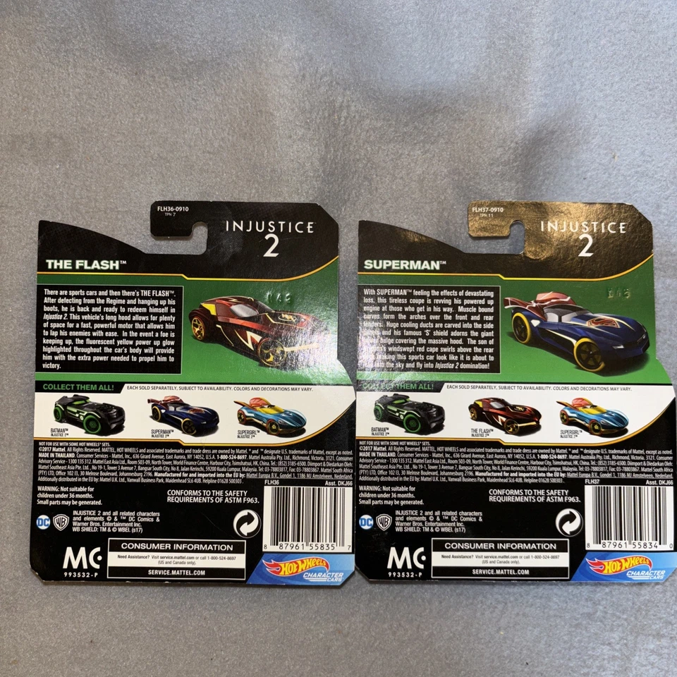 2 Hot Wheels Batman Injustice 2 Comics Characters - Image 4 of 4