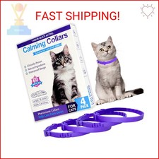 Minasuki 4 Pack Calming Collar for Cats - Long-Lasting Anxiety  Stress Relief,