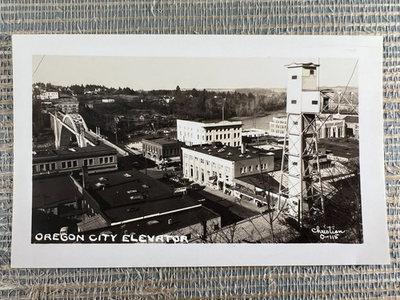 #ad RPPC Oregon City Elevator Aerial Bridge Postcard $9.49