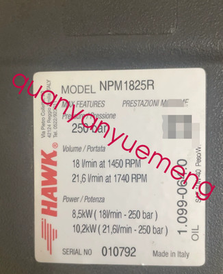 1PCS NPM1825R HAWK high-pressure water pump new By DHL or FedEX