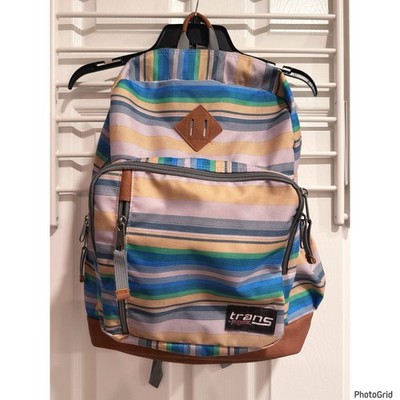 Trans Jansport Dakoda Variegated Striped School Skater Backpack Bag 18''
