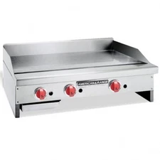 American Range AEMG-36 36" W Countertop Manual Control Gas Griddle with 4" Legs