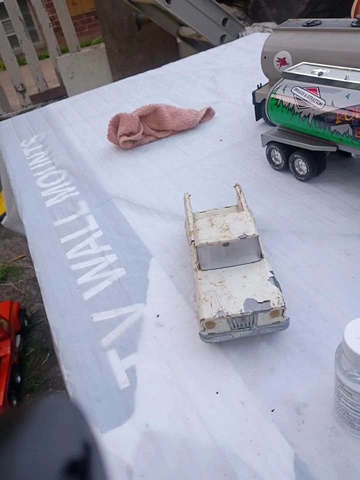 A White Vintage Tonka Farm Truck With Rustic Features - Image 2 of 4