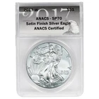 2017-W Satin Finish American Silver Eagle ANACS SP70