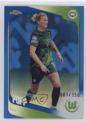 2025 Chrome UEFA Women's Champions League Blue Refractor /150 Alexandra Popp n0c