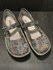 Alegria Cathedral Mary Jane Hook  Loop MultiColor Shoes Women's Sz 8.5 -Euro 40