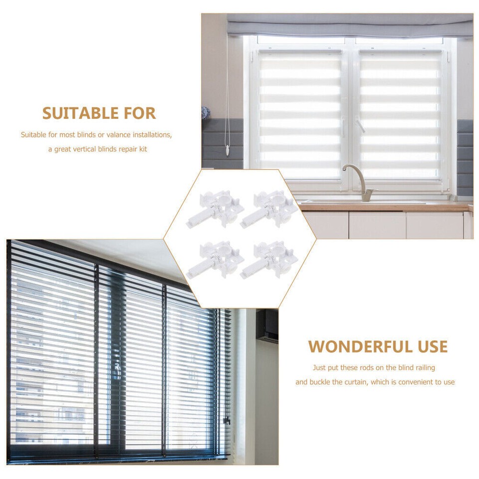 4PCS Blinds Replacement Parts Vertical Blinds Pulley Vertical Blind