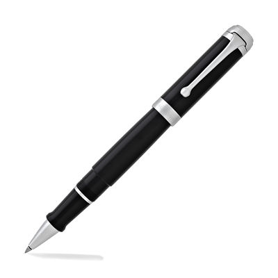 Aurora Talentum Classic Rollerball Pen - Black With Chrome Trim  New in Box D71N