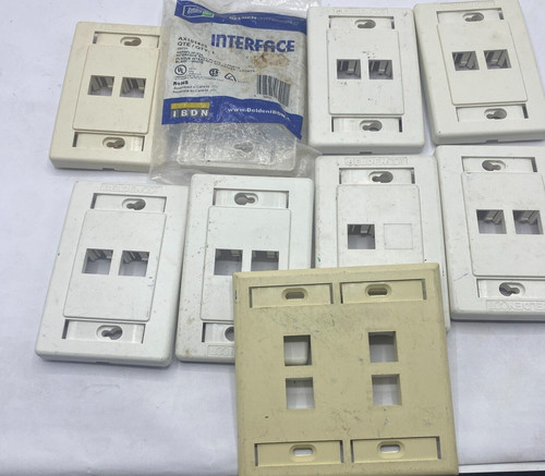 BELDEN DATA VOICE OUTLET SURFACE MOUNT AX100392, 2 PORTS LOT OF 9๐