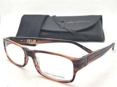 New John Varvatos Reading Glasses V339 55-16 140 Brown Tortoise Frames Readers