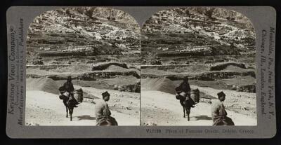 Place of the Famous Oracle, Delphi, Greece Old Photo