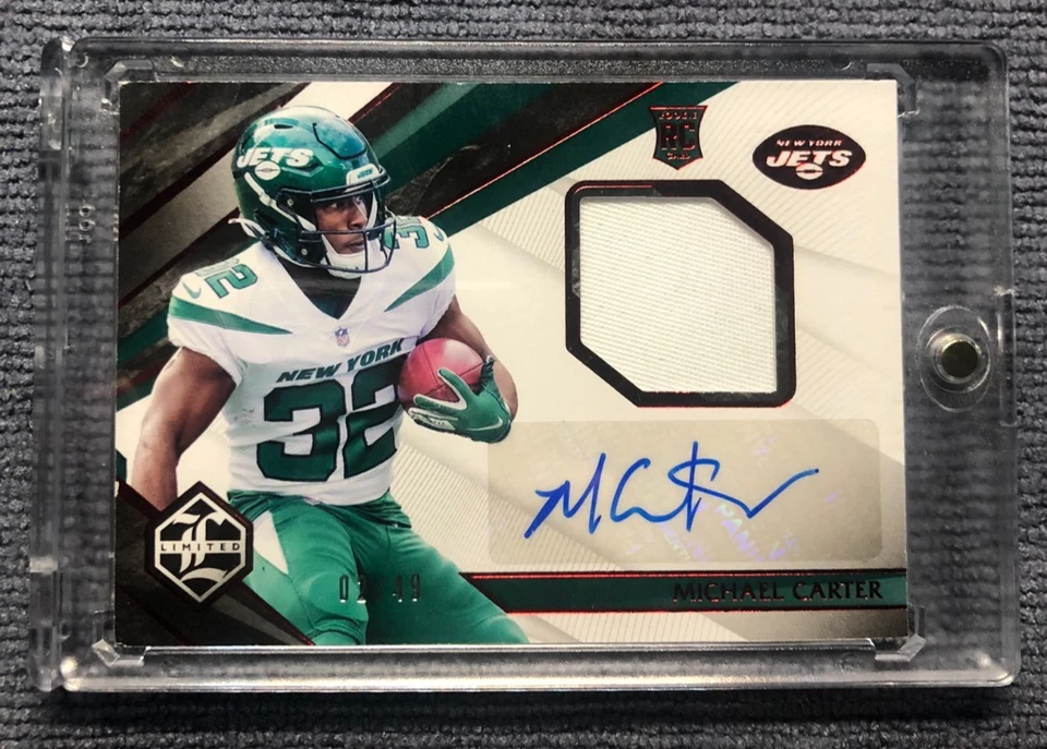 MICHAEL CARTER RPA /49 ROOKIE PATCH AUTO 2021 Panini Limited #135 - Image 3 of 3