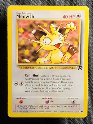 1995, 96, 98 NINTENDO 1999-2000 WIZARDS POKEMON CARD NM-LP MEOWTH