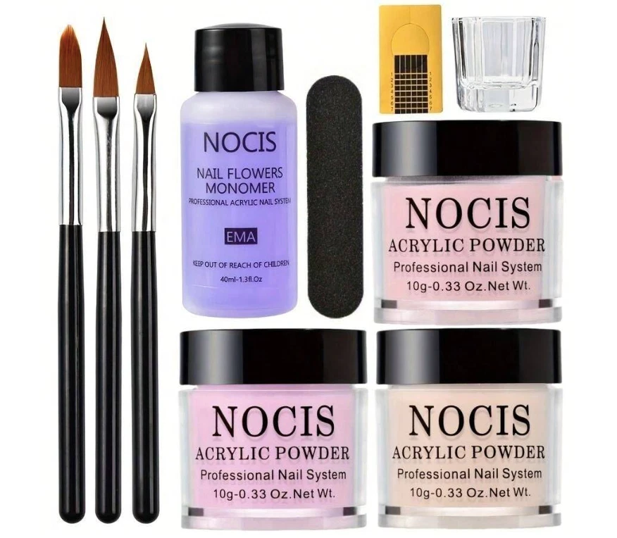 Nocis PROFI ACRYLNAGEL SET MIT ACRYLPULVER & MONOMER FLÜSSIG SET