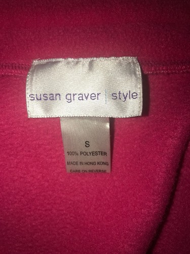SUSAN GRAVER SYTLE SZ SMALL POLYESTER FLORAL ZIP UP WOMEN VEST SWEATER CCR - Picture 6 of 11