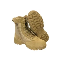 8” high Fancy Military army style wheat or black hiking combat boots