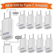 Type C Male to 8 Pin Female Adapter Converter For iPhone 16 15 Android Cellphone