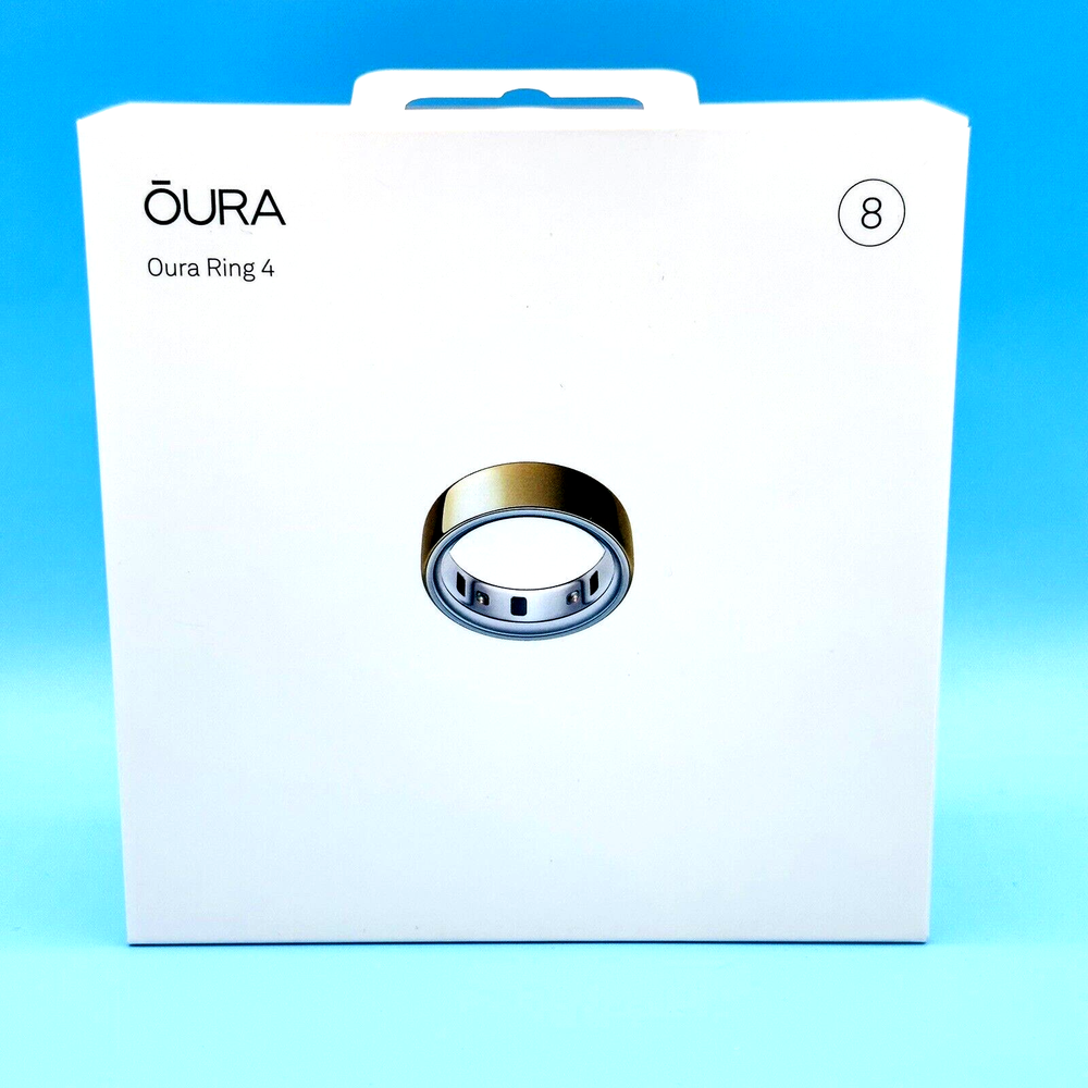 Oura Ring 4 - Smart Ring (Gen 4) - Gold - Size 8 - New and Sealed