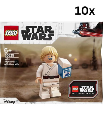 PACK 10X LEGO Star Wars Luke Skywalker with Blue Milk Polybag (30625)