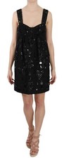 DOLCE & GABBANA Black Floral Crystal Brocade Shift Dress IT40 /US6 /S RRP $12600