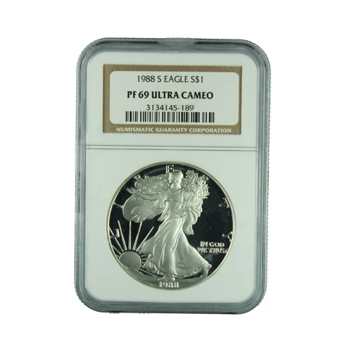 1988 S American Silver Eagle $1 NGC PF 69 Ultra Cameo