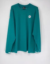 MIAMI DOLPHINS THROWBACK AQUA LONG SLEEVE MODERN CREW THERMAL BRAND NEW W/TAGS