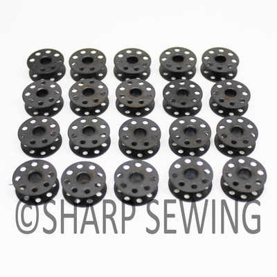 SET OF 20 INDUSTRIAL SINGLE NEEDLE BLACK BOBBINS   #BC9