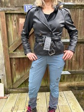 Madeleine Black Lamb Nappa Lamb Leather Jacket Size 10 New