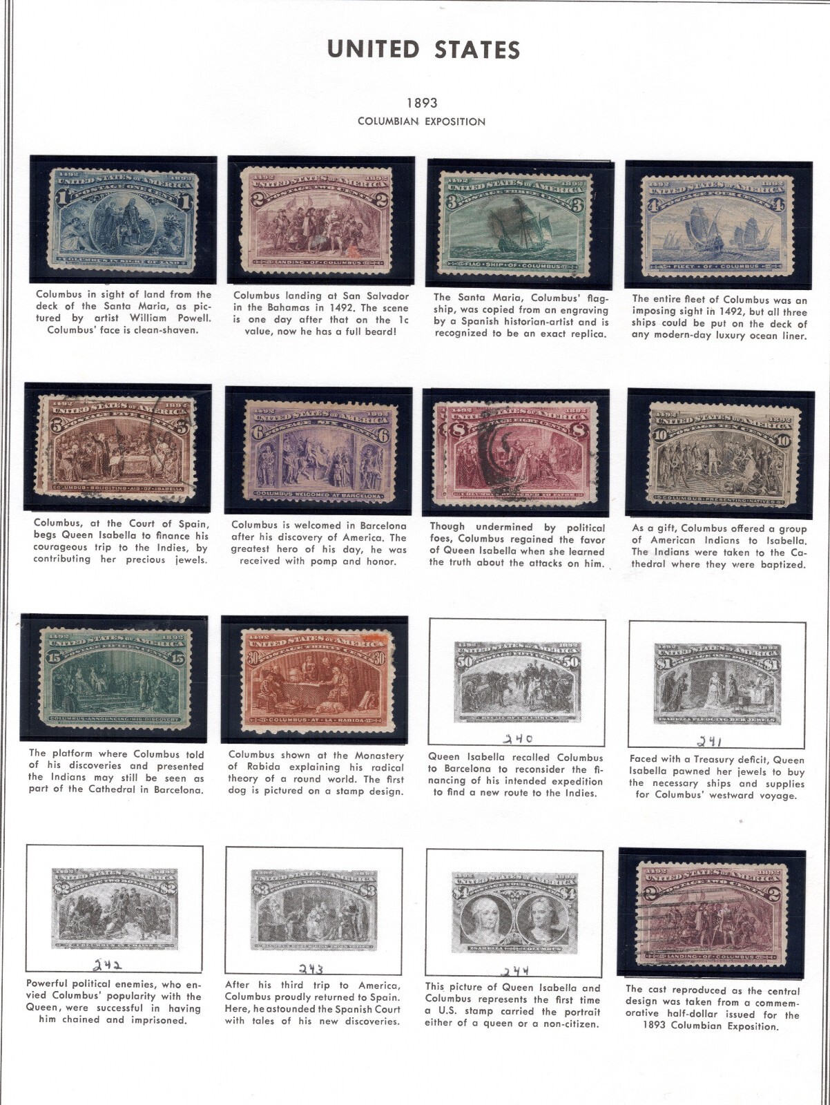 US Stamp Collection Classics on 2 album pages (E839) eBay