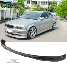 Fits 99-01 BMW E46 3 Series Sedan H2 Style Front Bumper Lip Spoiler PU