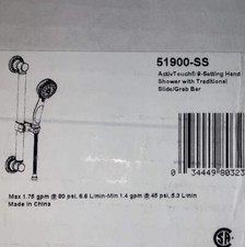 Delta 1.75 GPM Stainless Multi Function Handshower Package with Slide/Grab Bar 5