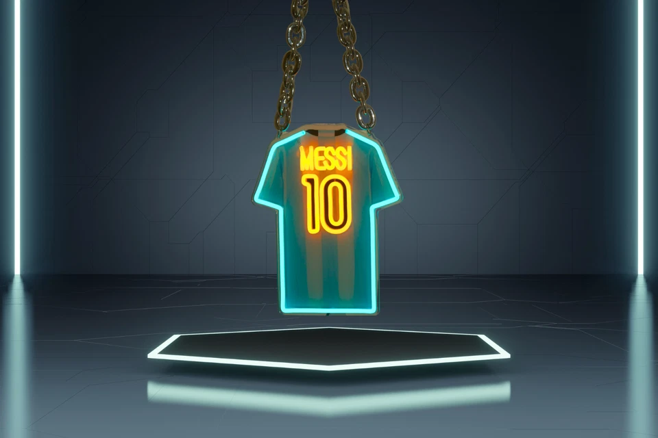 Camisa PaliStocks Argentina Messi LED Portátil Collar Neón Foto 2 de 4