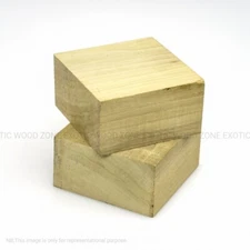 2 Pcs, Yellow Poplar Bowl 6x 6x 2- Woodturning Square Blanks– Free US Shipping