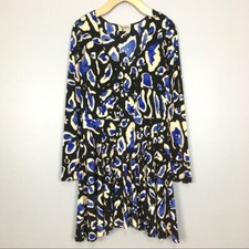 Show Me Your MuMu Dress Womens Size S Leopard Fit And Flare Knit Long Sleeves