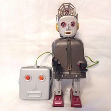 Vintage Tin Radar Robot 22cm Toy Metal Fully Functional