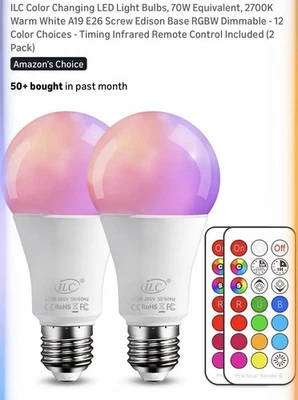 ILC Color Changing LED 2 Count (Pack of 1), - Image 1 of 4