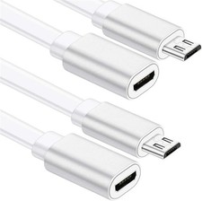 2 Pack Micro Usb Extension Cable 20Ft Male To Female Extender Cord Zmodo Cam...