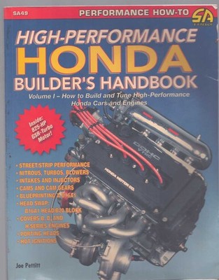 HIGH-PERFORMANCE HONDA BUILDER'S HANDBOOK  Volume I Softcover Poor