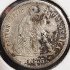 1876-CC Seated Liberty SILVER ONE DIME 10c XF details RARE Carson City FREE SHIP