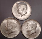 1964 D Kennedy 90% Silver Half-Dollar from Denver Mint Lot of 3 C185