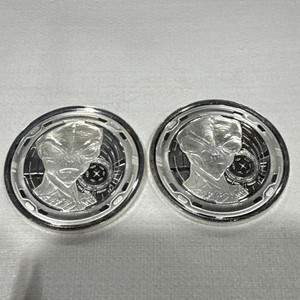 Republic of Ghana 2022 5 Cedis 1 oz .999 Silver Alien Head Coins Lot of 2
