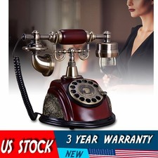 Vintage Rotary Dial Telephone Phone Working Vintage Retro Old Fashion Telephone