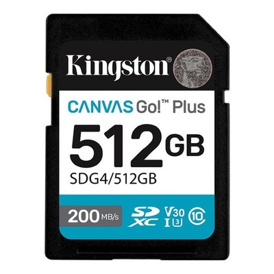 Kingston Canvas Go! Plus SDXC Karte 200R C10 UHS-I U3 V30 512GB SDG4/512GB