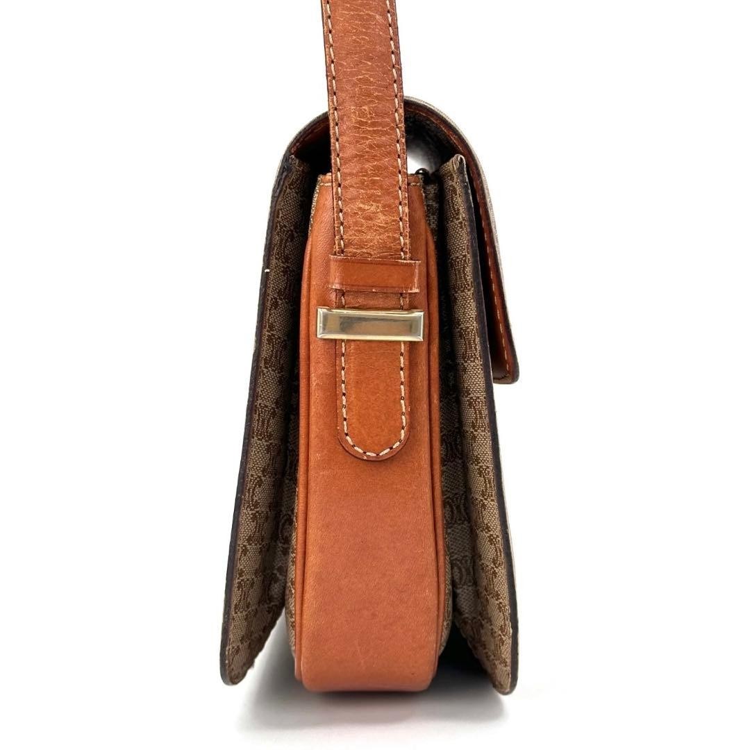 CELINE Macadam Pattern Carriage Shoulder Bag Authentic B+ Leather Crossbody — image 5