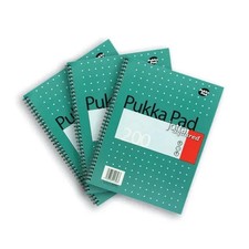 3 x Pukka Pad Metallic A4 Square Wirebound Jotta 200 Pages Notepad
