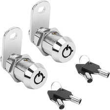 2 Pcs Tubular Cam Lock Cabinet Lock for Vending Machine Tool Box Mailbox ATM