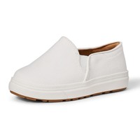 Amazon Essentials Unisex Kinder Slip-On-Sneaker, Weiß Canvas, 24 EU