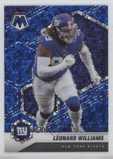 2021 Panini Mosaic No Huddle Blue Mosaic Prizm 64/75 Leonard Williams #154 1mx6