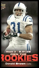 Donald Brown 2009 Upper Deck #RW-2 Own the Rookies Indianapolis Colts